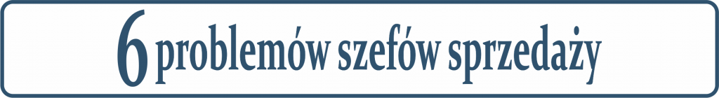 6 PROBLEMÓW SZEFÓW SPRZEDAŻY